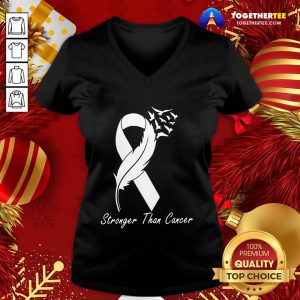 Nice Stronger Than Cancer V-neck - Design By Togethertee.com