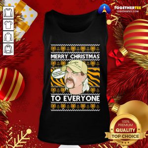 Nice Tiger King Merry Christmas Joe Exotic Big Cat Rescue Carole Baskin SH300 Ugly Christmas Festive Tank Top - Design By Togethertee.com