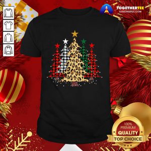 Official Buffalo Plaid And Leopard Christmas Tree Shirt - Design By Togethertee.com