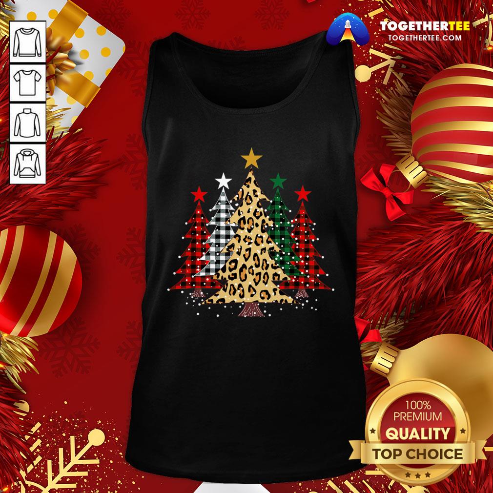 Official Buffalo Plaid And Leopard Christmas Tree Tank Top - Design By Togethertee.com Official Buffalo Plaid And Leopard Christmas Tree Tank Top - Design By Togethertee.com