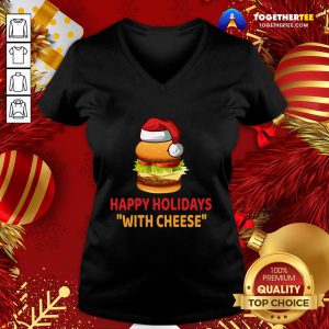Official Happy Holidays With Cheese V-neck - Design By Togethertee.com