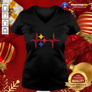 Official Heartbeat Steelers V-neck - Design By Togethertee.com