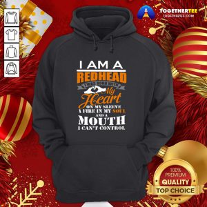 Official I Am A Redhead I Was Born With My Heart Hoodie - Design By Togethertee.com