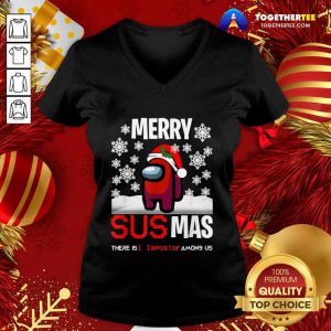 Original Among Us Merry Sus Mas Christmas V-neck - Design By Togethertee.com