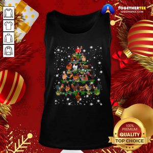 Original Chickens Light Christmas Tree Tank Top - Design By Togethertee.com
