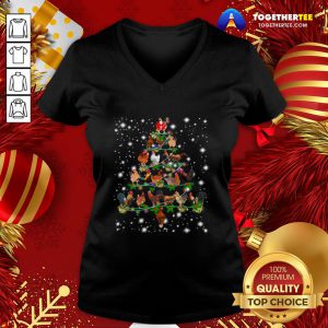 Original Chickens Light Christmas Tree V-neck - Design By Togethertee.com