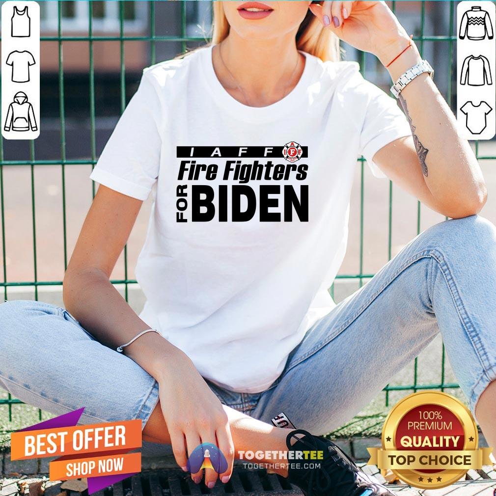 Original Iaff Firefighters For Biden V-neck - Design By Togethertee.com Original Iaff Firefighters For Biden V-neck - Design By Togethertee.com