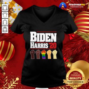 Original Joe Biden Kamala Harris Hand 2020 V-neck - Design By Togethertee.com