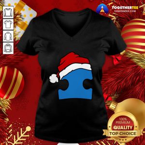 Original Santa Autism Christmas V-neck - Design By Togethertee.com