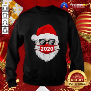 Original Santa With Face Mask Christmas Sweatshirt - Design By Togethertee.com