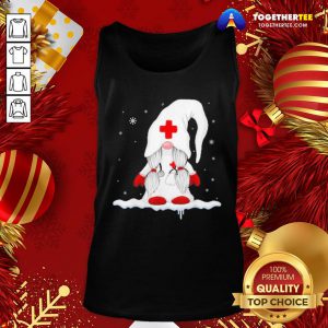 Perfect Gnome Nurse Christmas Sweater Tank Top - Design By Togethertee.com