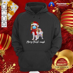 Merry Christ Mask Merry Christmas Light Hoodie - Design By Togethertee.com