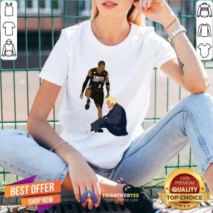 Premium Allen Iverson Steps Over Donald Trump Funny V-neck - Design By Togethertee.com