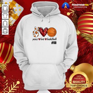 Premium Peace Love Basketball #58 Hoodie - Design By Togethertee.com