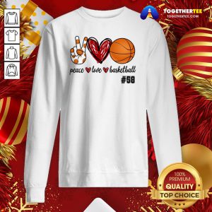 Premium Peace Love Basketball #58 Sweatshirt - Design By Togethertee.com