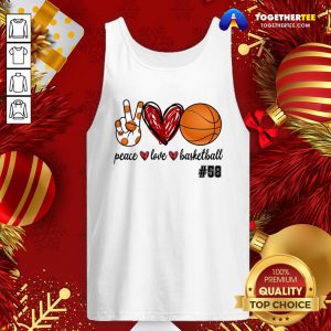 Premium Peace Love Basketball #58 Tank Top - Design By Togethertee.com