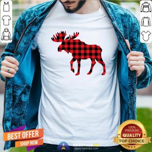 Premium Plaid Reindeer Moose Shirt - Design By Togethertee.com