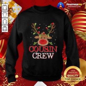 Premium Reindeer Light Cousin Crew Christmas Sweatshirt - Design By Togethertee.com
