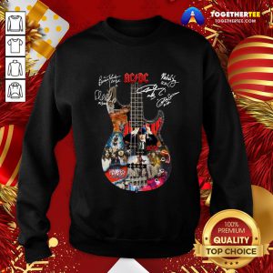 Pretty AC DC Guitar All Signature Sweatshirt - Design By Togethertee.com