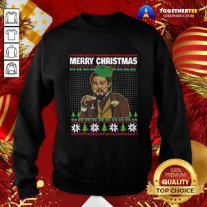 Leo Laughing Dank Meme Ugly Merry Christmas Sweatshirt - Design By Togethertee.com