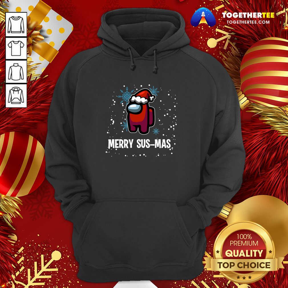 Pretty Merry Sus-mas Among Us Christmas Hoodie - Design By Togethertee.com Pretty Merry Sus-mas Among Us Christmas Hoodie - Design By Togethertee.com