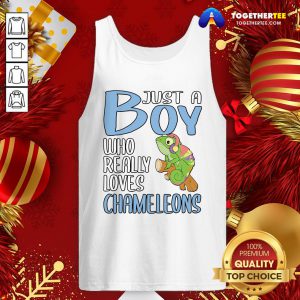 Colorful Just A Boy Who Really Loves Chameleons Tank Top - Design By Togethertee.com