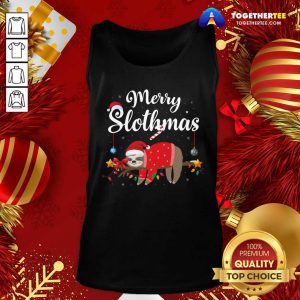 Merry Slothmas Sloth Funny Unisex Ugly Christmas Tank Top - Design By Togethertee.com
