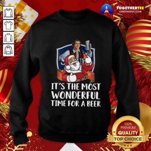 Top Santa Claus Drinking Samuel Adams Boston Brewery It’s The Most Wonderful Time For A Beer Sweatshirt - Design By Togethertee.com