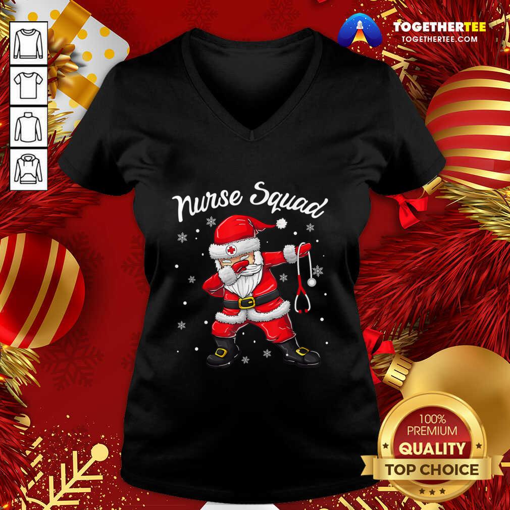 Dabbing Santa Scrubs Nurse Squad V-neck - Design By Togethertee.com Dabbing Santa Scrubs Nurse Squad V-neck - Design By Togethertee.com