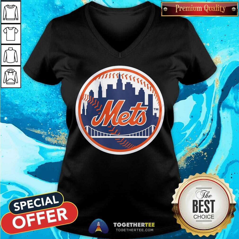 New York Mets Baseball V-neck - Design By Togethertee.com New York Mets Baseball V-neck - Design By Togethertee.com