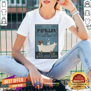 Papillon Bath Soap Wash Your Paws V-neck - Design By Togethertee.com