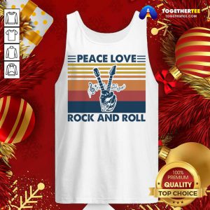 Peace Love Rock And Roll Vintage Tank Top - Design By Togethertee.com