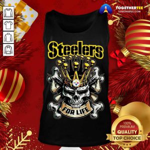 Skull Pittsburgh Steelers For Life Tank Top - Design By Togethertee.com