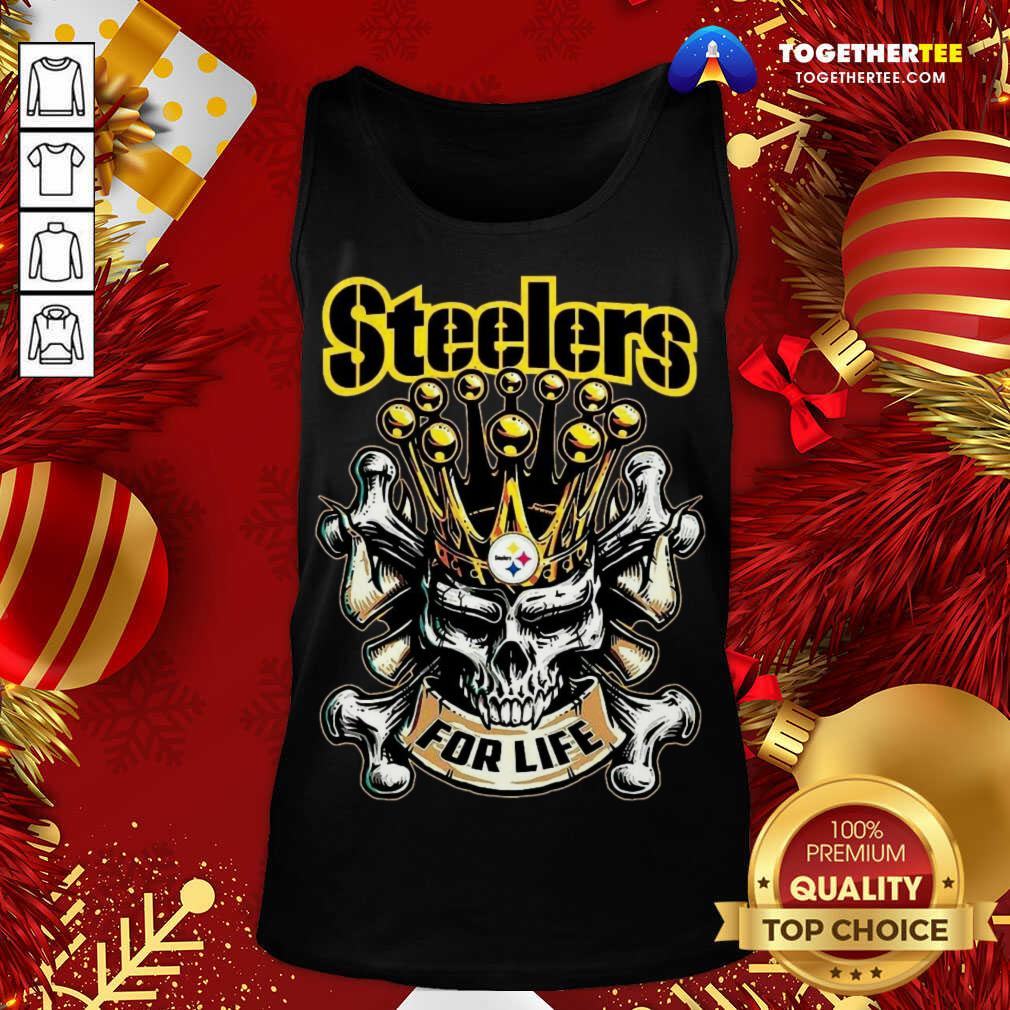 Skull Pittsburgh Steelers For Life Tank Top - Design By Togethertee.com Skull Pittsburgh Steelers For Life Tank Top - Design By Togethertee.com