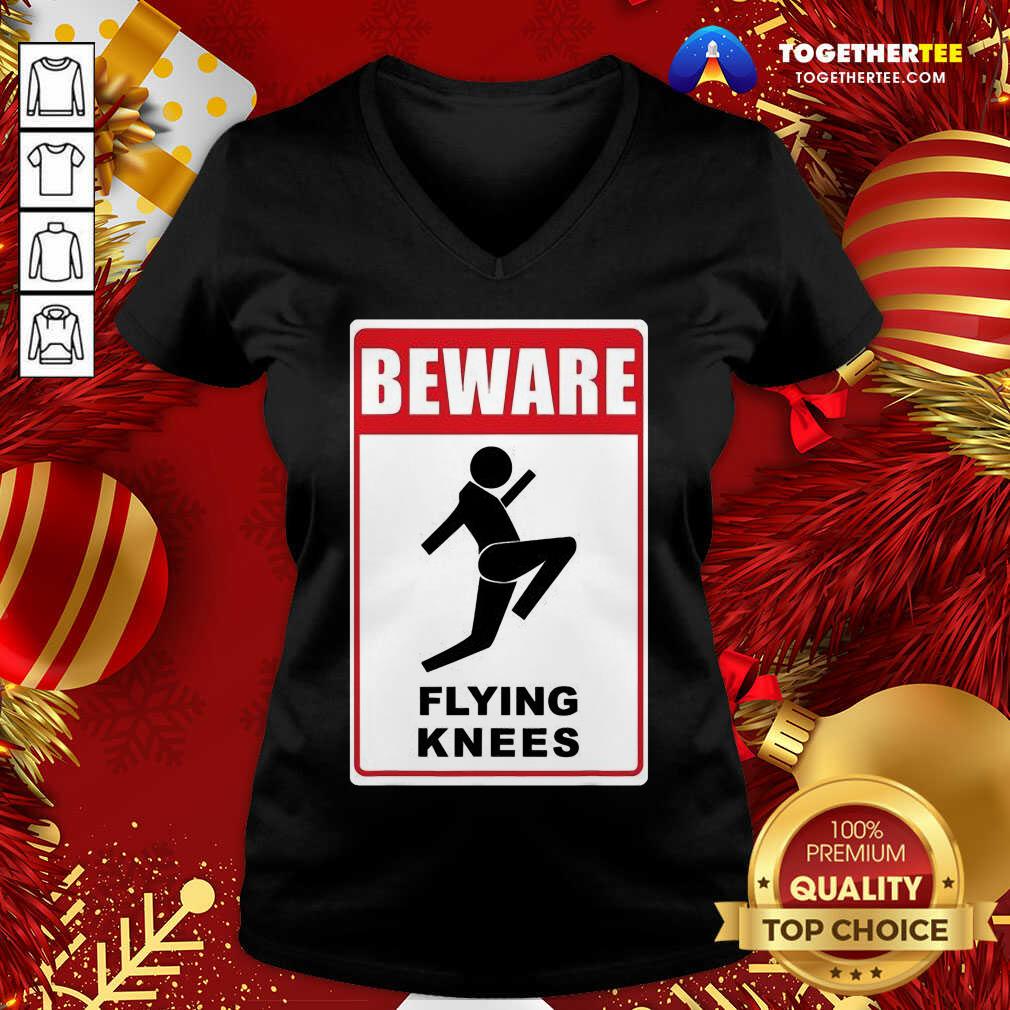 Beware Knockout Knees Are Flying V-neck - Design By Togethertee.com Beware Knockout Knees Are Flying V-neck - Design By Togethertee.com