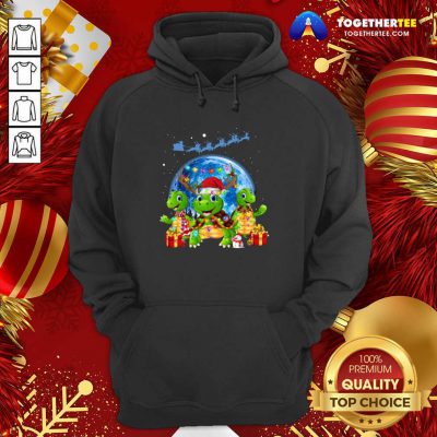 Three Turtle Santa Reindeer Merry Christmas Hoodie - Design By Togethertee.com Three Turtle Santa Reindeer Merry Christmas Hoodie - Design By Togethertee.com
