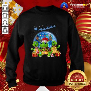 Three Turtle Santa Reindeer Merry Christmas Sweatshirt - Design By Togethertee.com