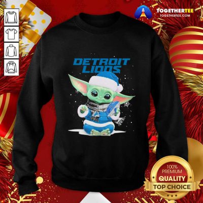 Baby Yoda Play Rugby Detroit Lions Merry Christmas Sweatshirt - Design By Togethertee.com Baby Yoda Play Rugby Detroit Lions Merry Christmas Sweatshirt - Design By Togethertee.com