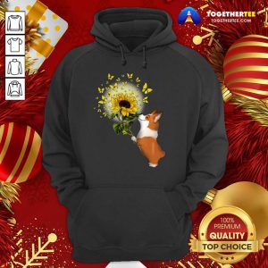 Corgi Butterfly Sunflower Hoodie - Design By Togethertee.com
