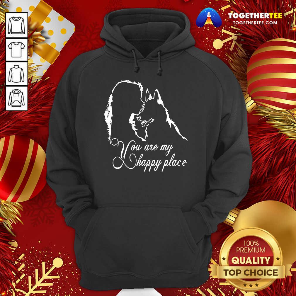 Girl Kiss German Shepherd You Are My Happy Place Hoodie - Design By Togethertee.com Girl Kiss German Shepherd You Are My Happy Place Hoodie - Design By Togethertee.com