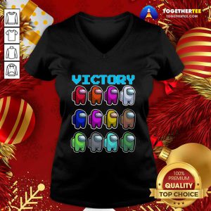 Imposter Among Us Victory V-neck - Design By Togethertee.com