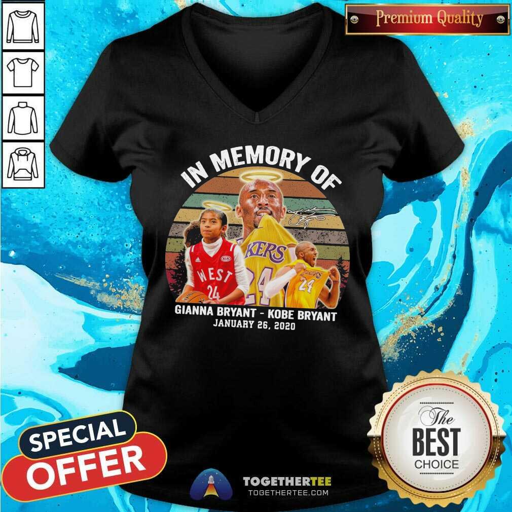 In Memory Of Gianna Bryant Kobe Bryant January 26 2020 Vintage V-neck - Design By Togethertee.com In Memory Of Gianna Bryant Kobe Bryant January 26 2020 Vintage V-neck - Design By Togethertee.com