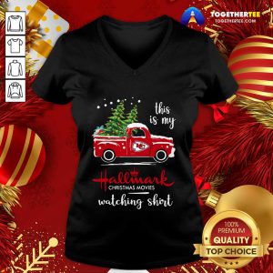 Kansas City Chiefs This Is My Hallmark Christmas Movies Watching V-neck - Design By Togethertee.com