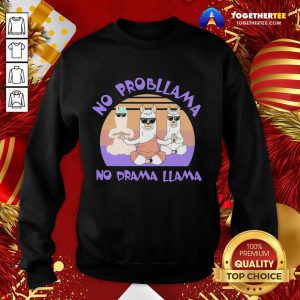Llama Yoga No Prob Llama No Drama Llama Vintage ShirtCute Llama Yoga No Prob Llama No Drama Llama Vintage Sweatshirt - Design By Togethertee.com