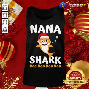 Nana Shark Christmas Mommy Shark Daddy Shark Tank Top - Design By Togethertee.com