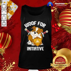 Woof For Initiative Bulldog D20 Tank Top - Design By Togethertee.com