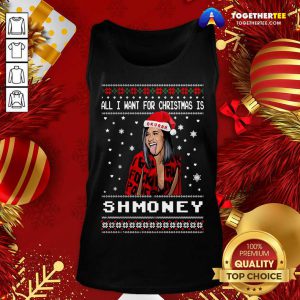 Cardi B All I Want For Christmas Is Shmoney Ugly Christmas Tank Top - Design By Togethertee.com