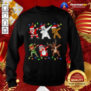 Christmas Dabbing Santa Elf And Friends Boys Kids Dab Xmas Sweatshirt - Design By Togethertee.com