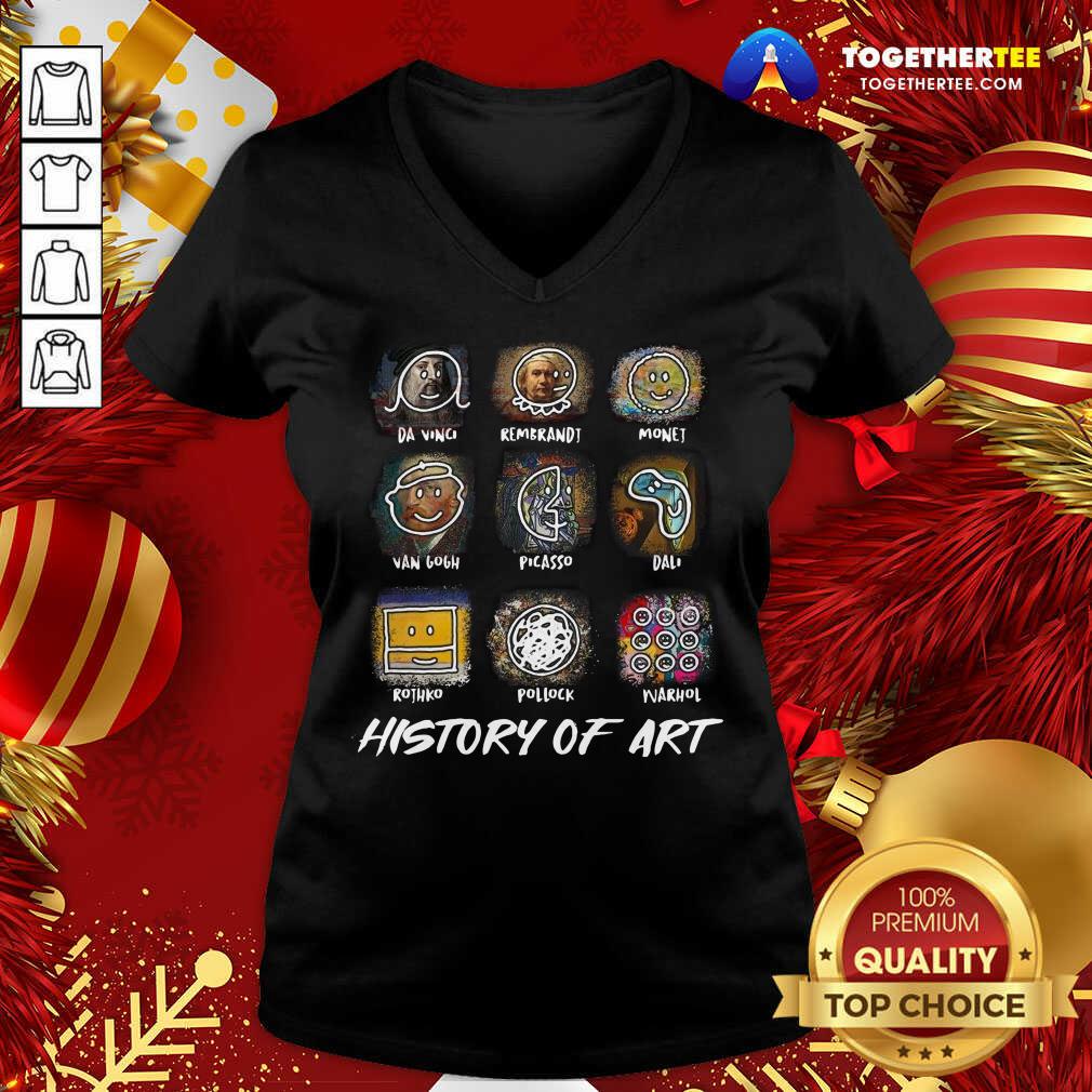Da Vinci Rembrandt Monej Van Gogh Picasso Dali History Of Art V-neck - Design By Togethertee.com Da Vinci Rembrandt Monej Van Gogh Picasso Dali History Of Art V-neck - Design By Togethertee.com