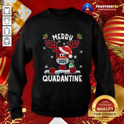Merry Quarantine Christmas 2020 Reindeer Mask Family Pajamas Sweatshirt - Design By Togethertee.com Merry Quarantine Christmas 2020 Reindeer Mask Family Pajamas Sweatshirt - Design By Togethertee.com